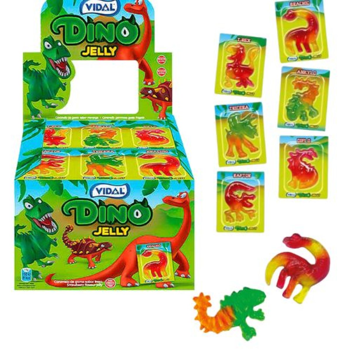 Golosinas en Forma de Dinosaurios de Sabores Golosinas Vidal x11