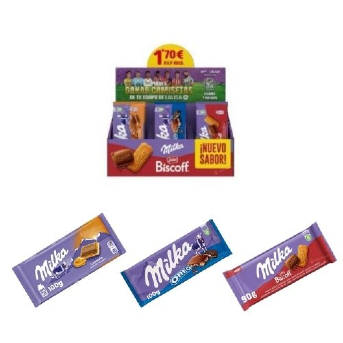 Lote de Tabletas de Chocolate Milka Biscoff x40