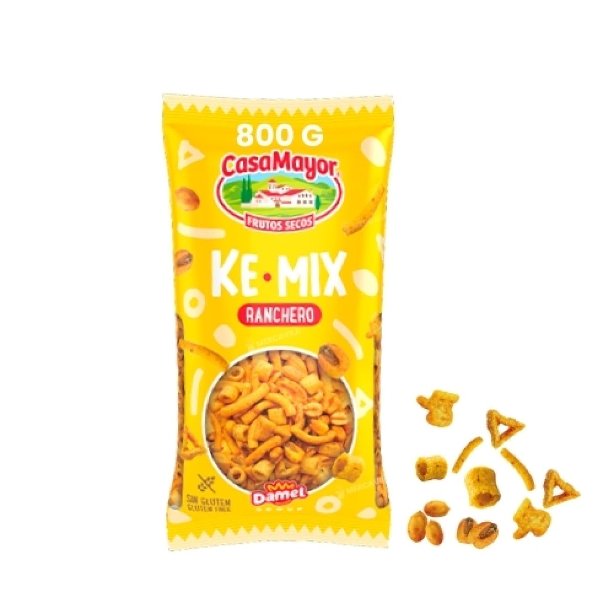 Bolsa KE MIX Ranchero Frutos Secos Variados CasaMayor Damel 800 gr