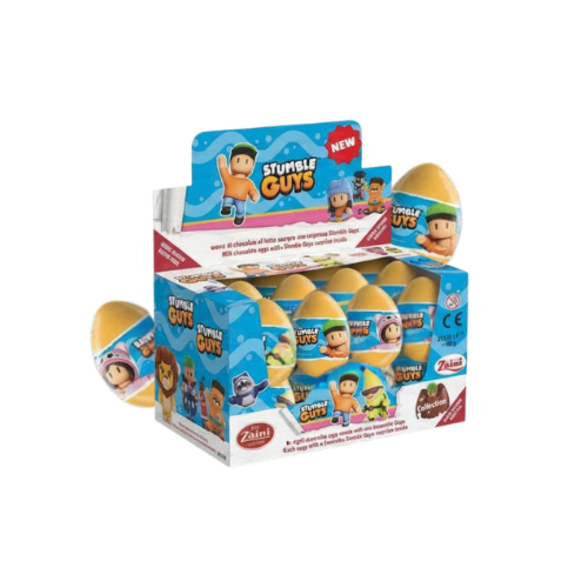 Huevos Sorpresa de Chocolate y Leche Stumble Guys Zaini 20gr (24ud)