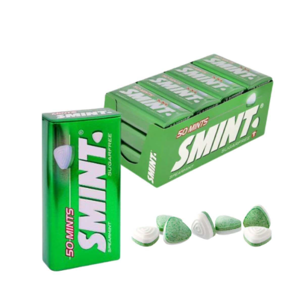 Caramelos Grageas Lata Smint Hierbabuena Sin Azúcar 35gr (12 ud)