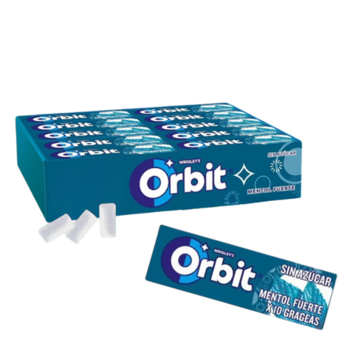 Chicles Grageas Sabor Menta Fuerta Orbit Sin Azúcar (30 ud)