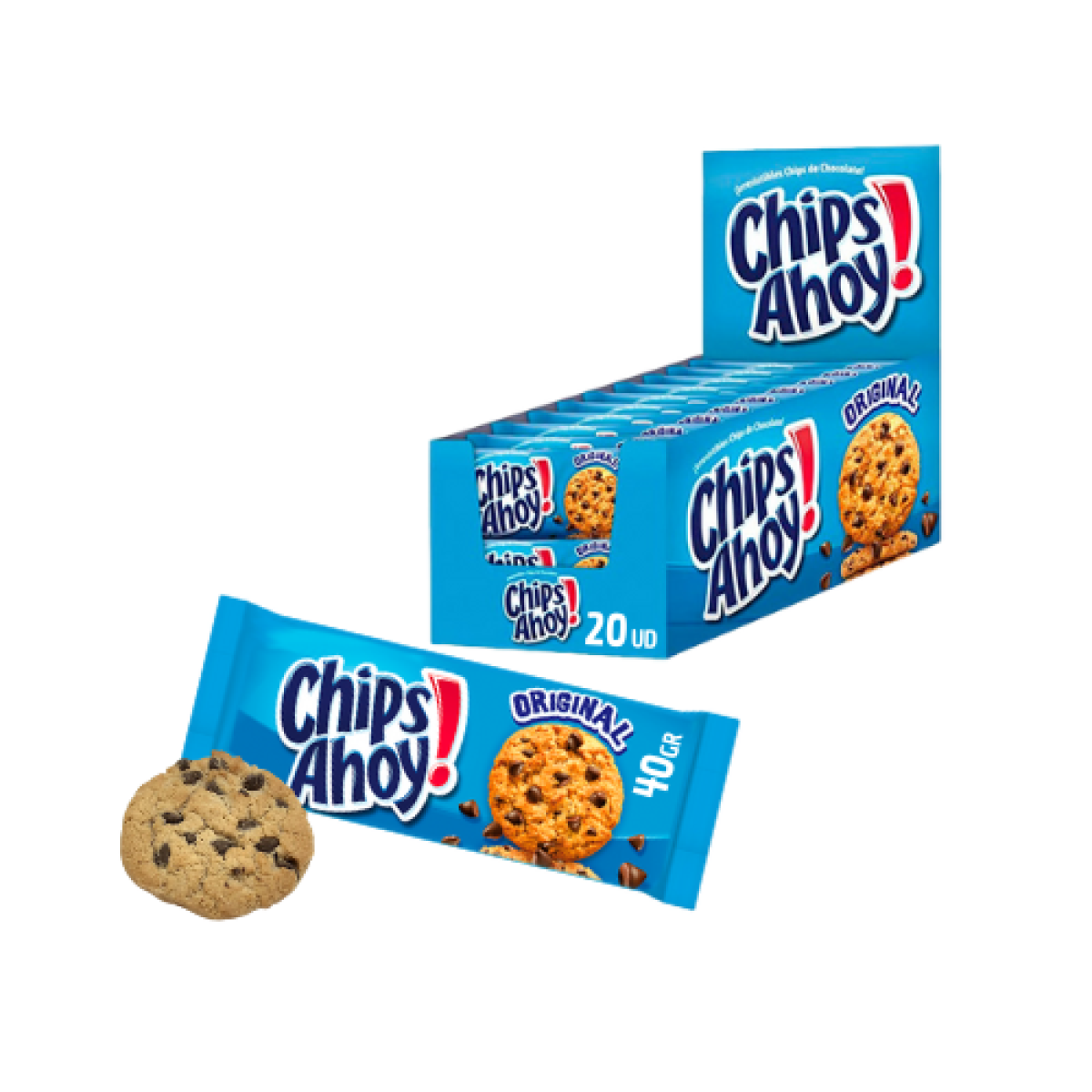 Galletas Recubiertas de Pepitas de Chocolate Chips Ahoy 40gr (20 ud)