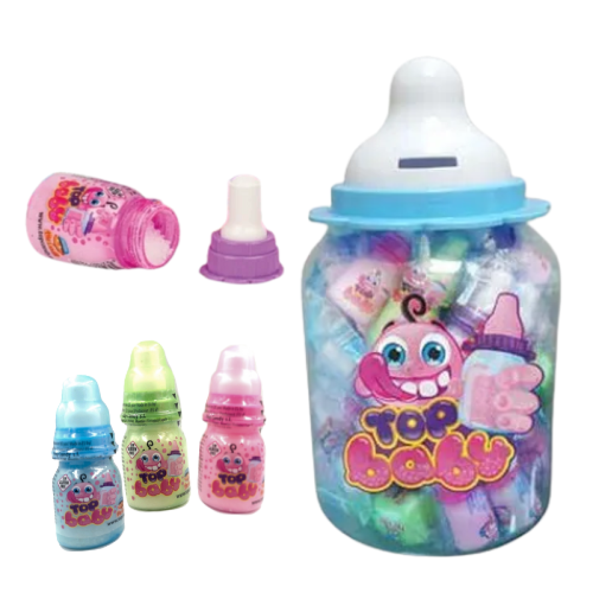 Biberones con Polvo Pica Pica Top Baby Bottle Color Azul (48 ud)