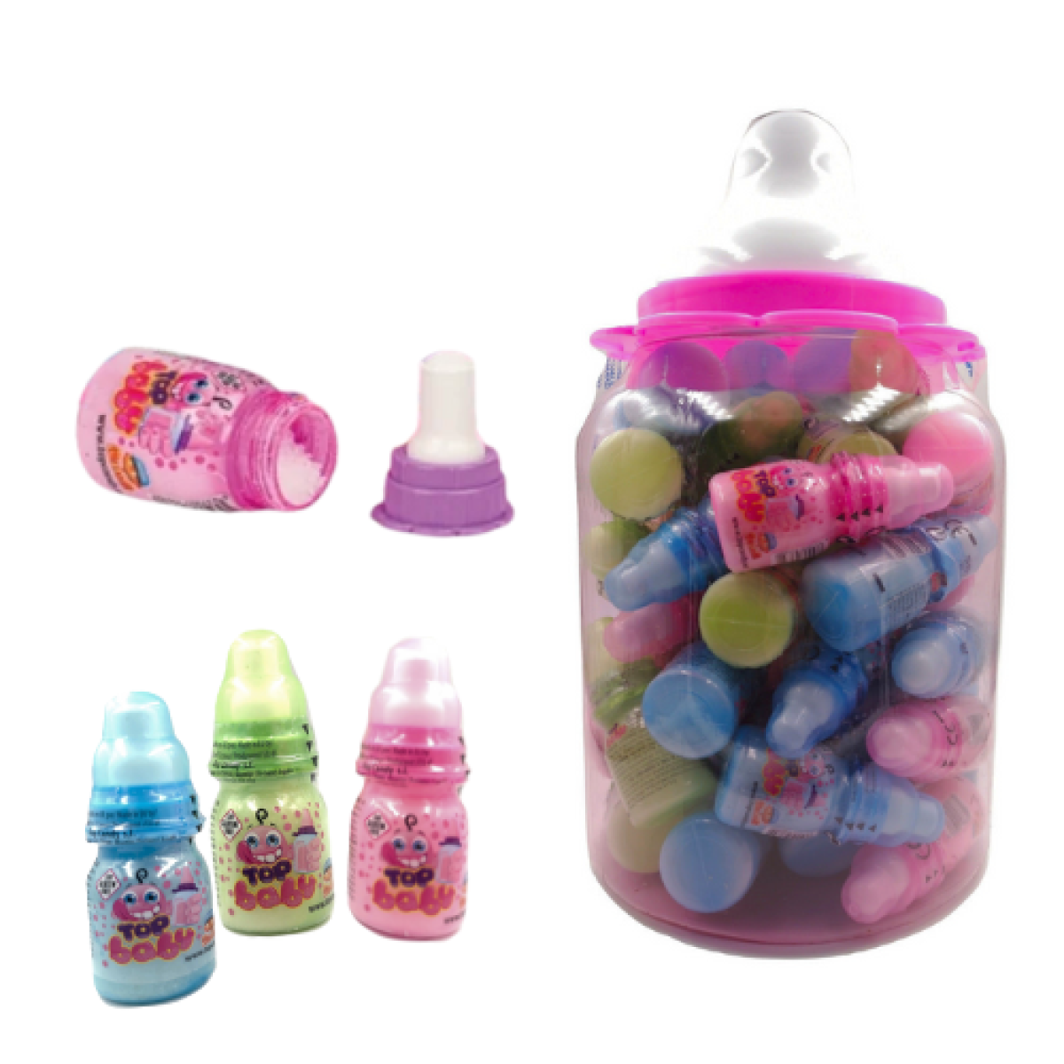 Biberones con Polvo Pica Pica Top Baby Bottle Color Rosa (48 ud)