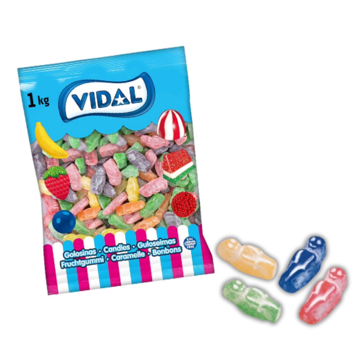 Golosinas Jelly Babies Gelatina de Vidal 1 kg