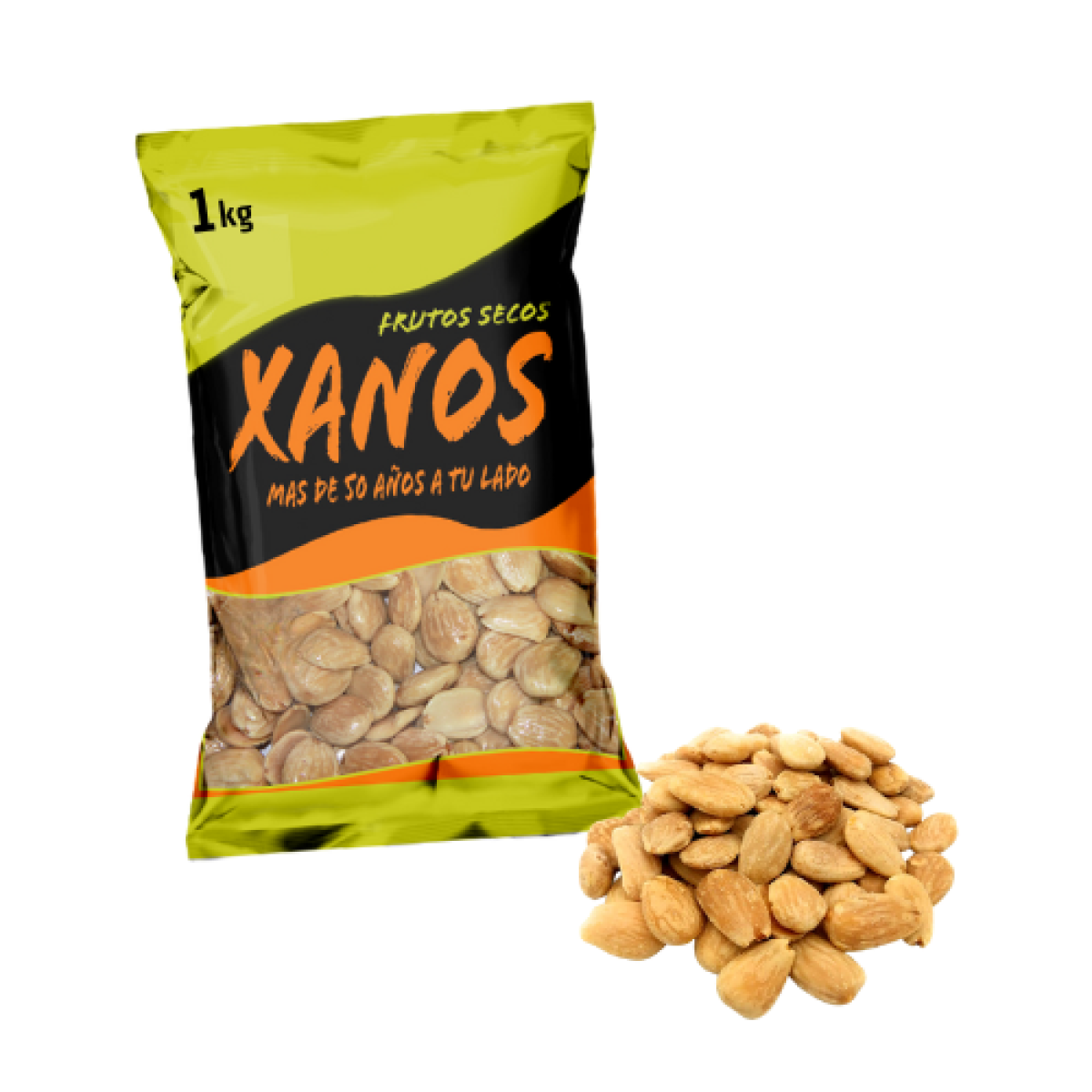 Bolsa de Almendra Frita Pelada Xanos 1 kg 