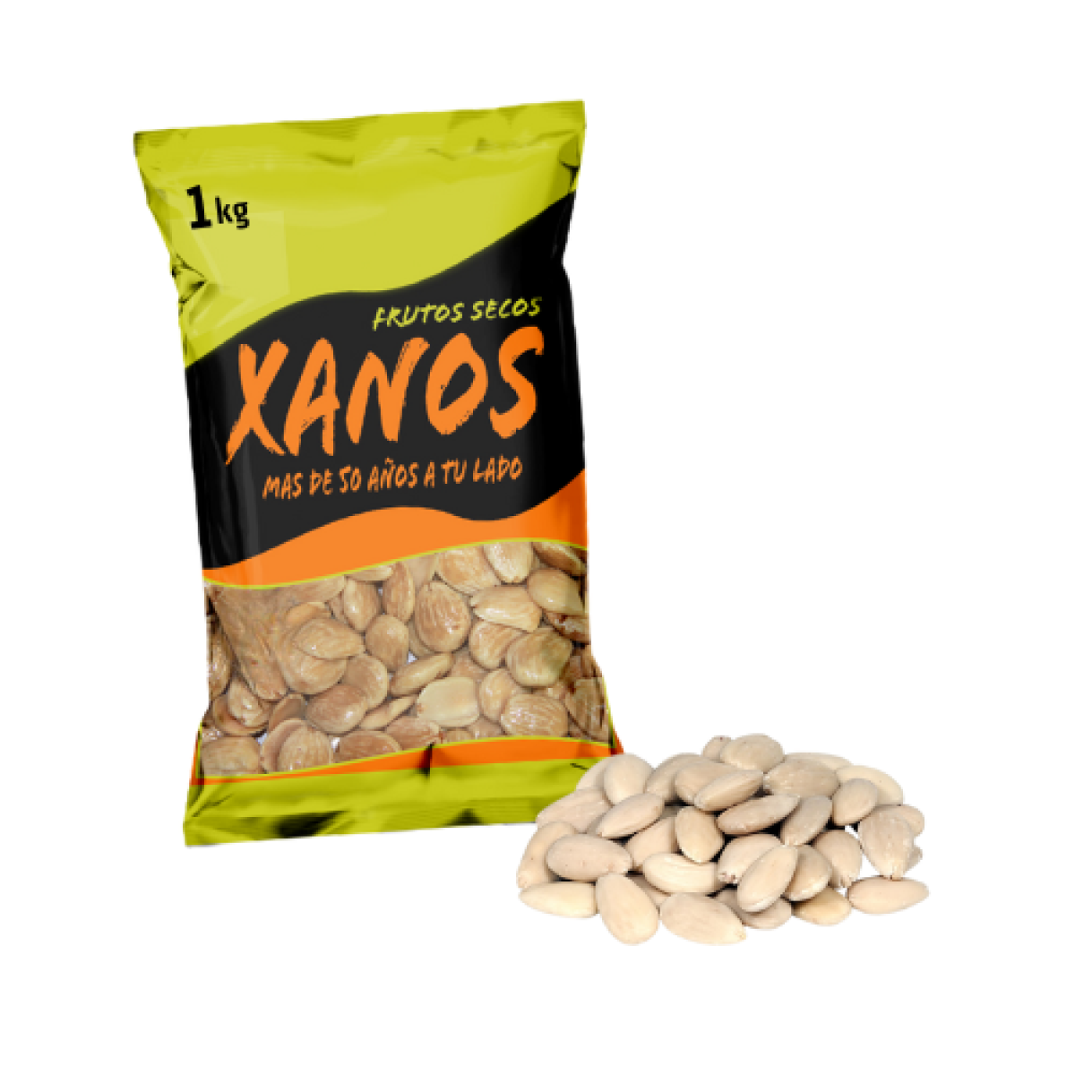 Bolsa de Almendra Pelada Cruda Xanos 1 kg 