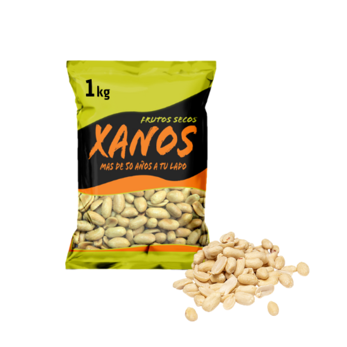 Bolsa de Cacahuetes Crudos Sin Cascara Xanos 1 kg