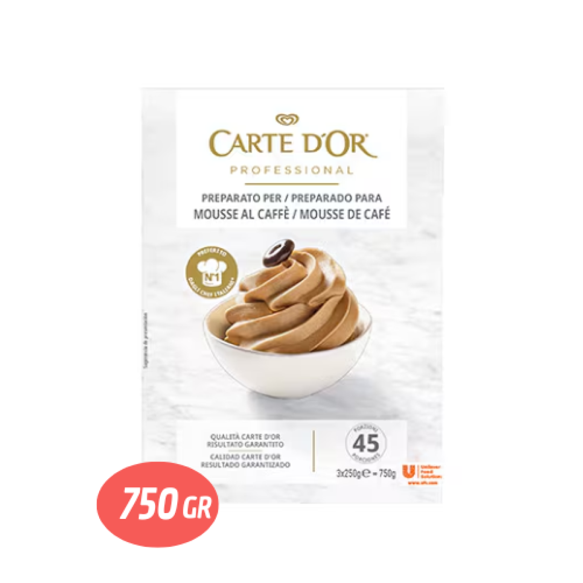 Preparado de Mousse Sabor Cafe Carte Dor 750 gr