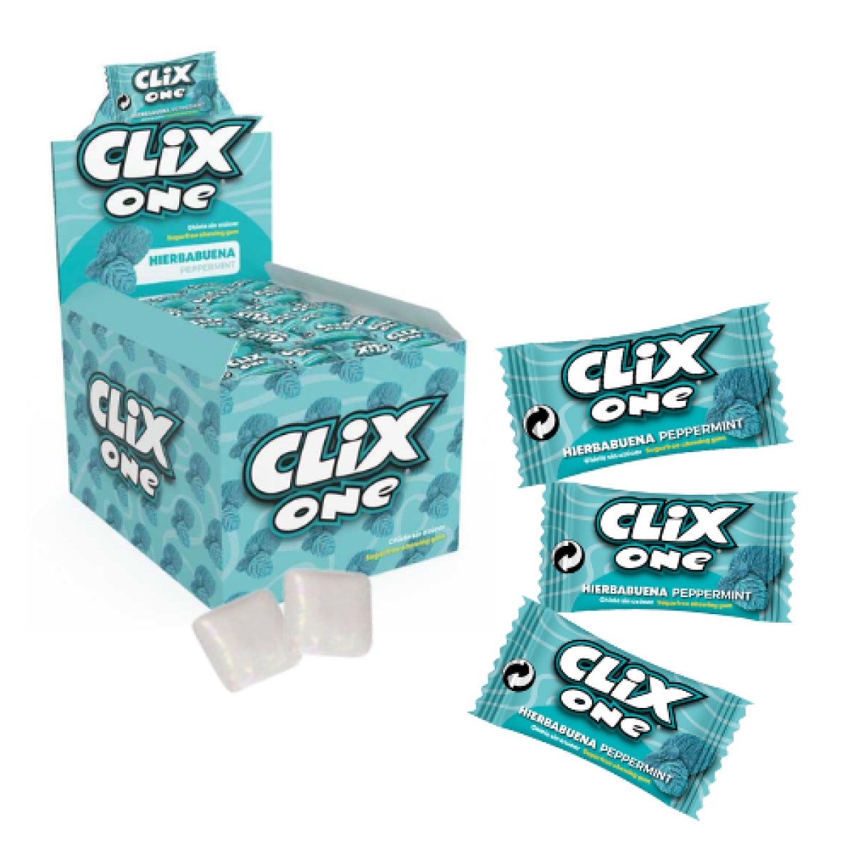 Chicles Grageas Sabor Hierbabuena Peppermint Sin Azúcar Clix (200 ud)