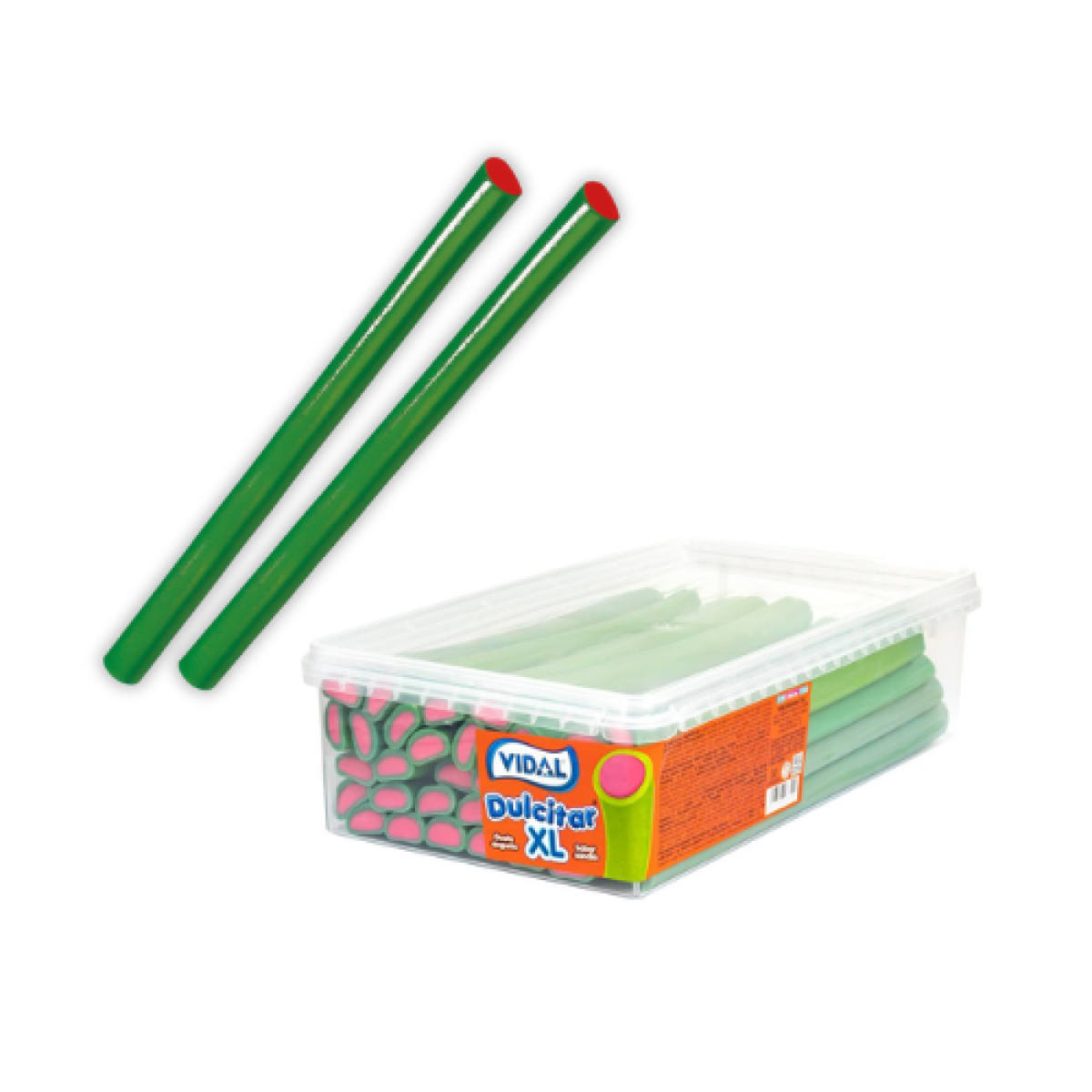 Regalices Dulcitar Brillo XL Sabor Sandia Vidal 1,7 kg (30 ud)