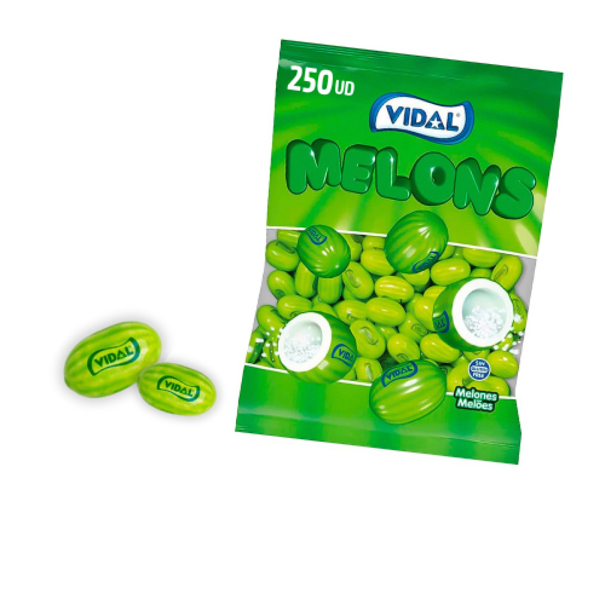 Chicles Sabor Melon Relleno de Pica Vidal (250 piezas)