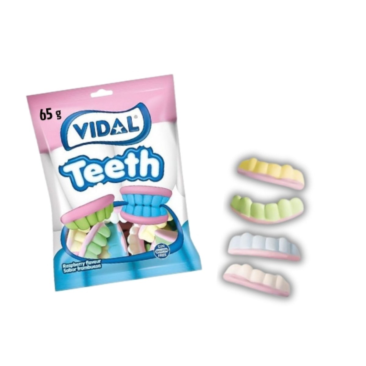 Bolsa de Dentaduras de Colores Vidal 65 gr (14 ud)
