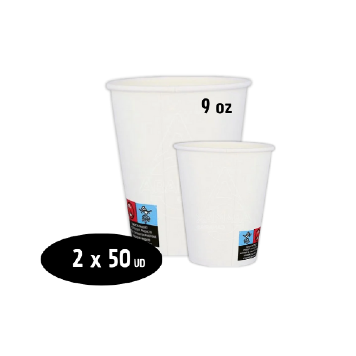 Caja de Vasos de Papel para Máquinas Vending 9 oz (100 ud)