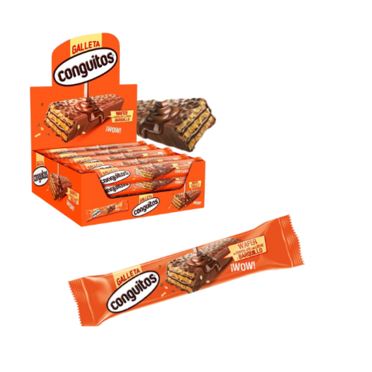 Barritas de Conguitos Wafer Rellena de Galleta 35 gr (20 ud)