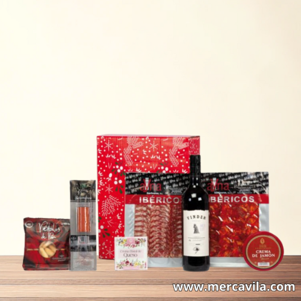 Estuche de Navidad con Botellas y Embutidos Lote 530