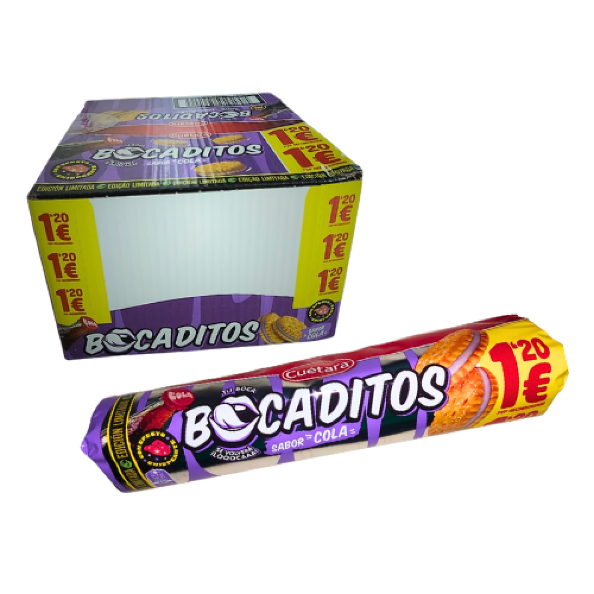 Galletas Bocaditos Rellenas de Crema Sabor Cola de Cuétara 150 gr (15 sobres)