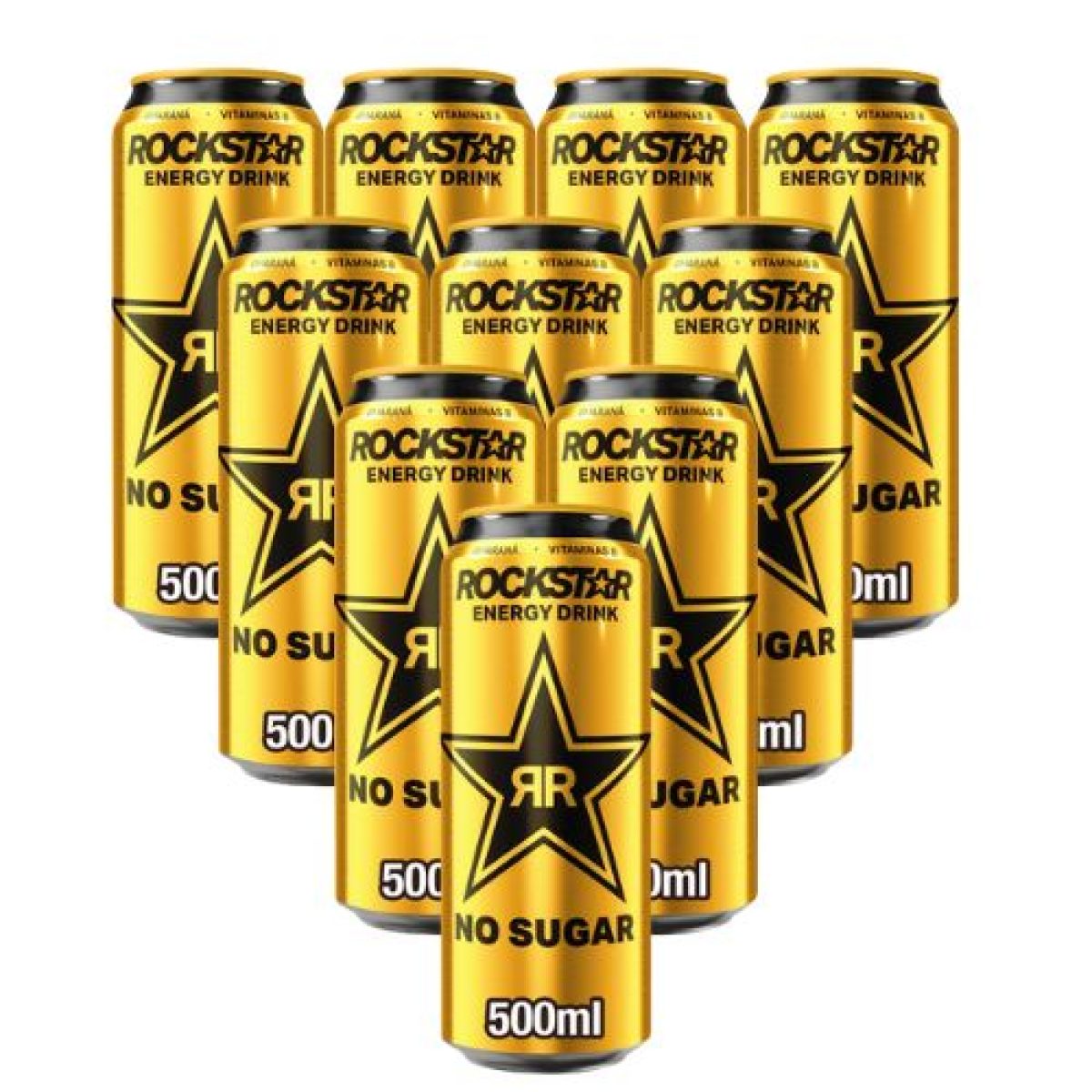 Bebida Energética Rockstar Dorado Sabor Original sin Azúcar x12