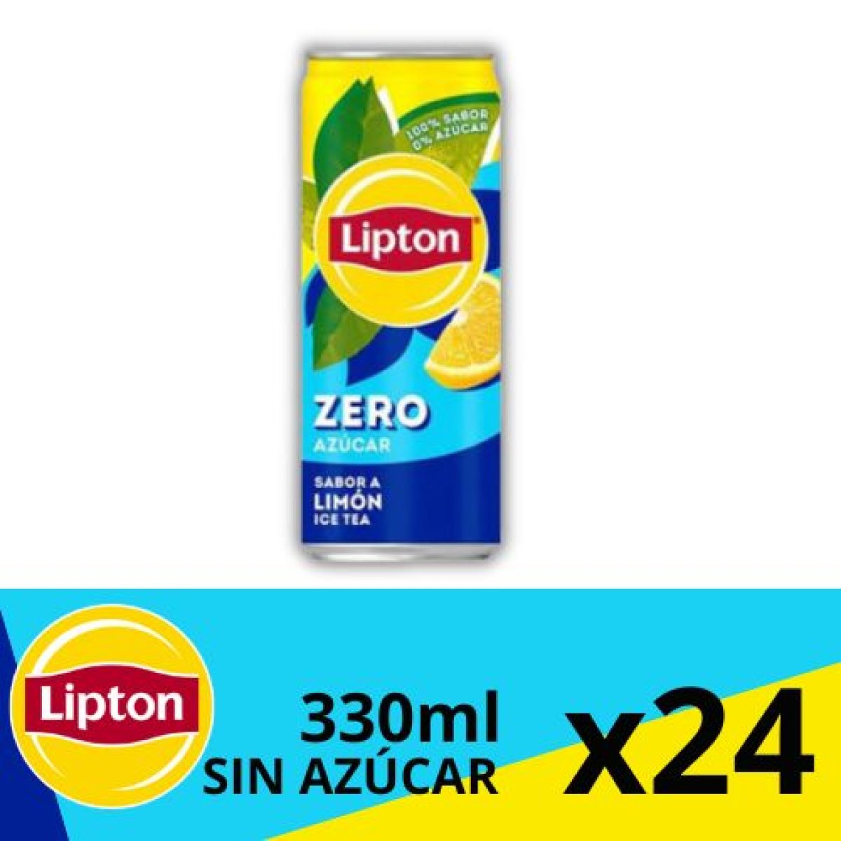 Latas de Lipton Té Sabor limón Zero Azúcar x24