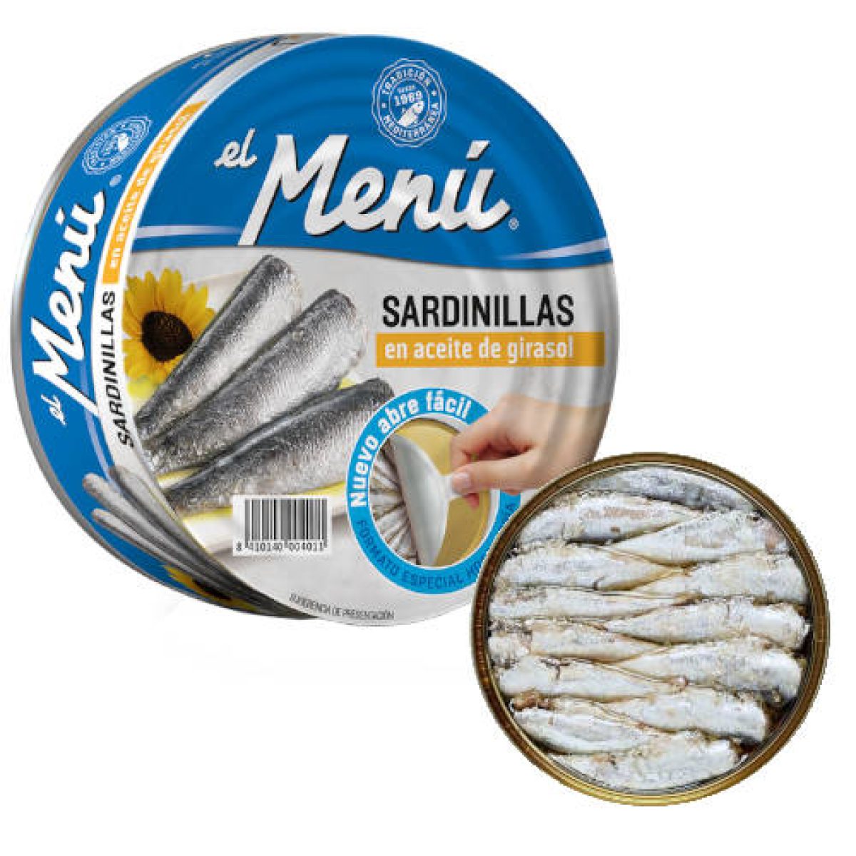 Sardinillas en Aceite de Girasol El Menú 490 gr