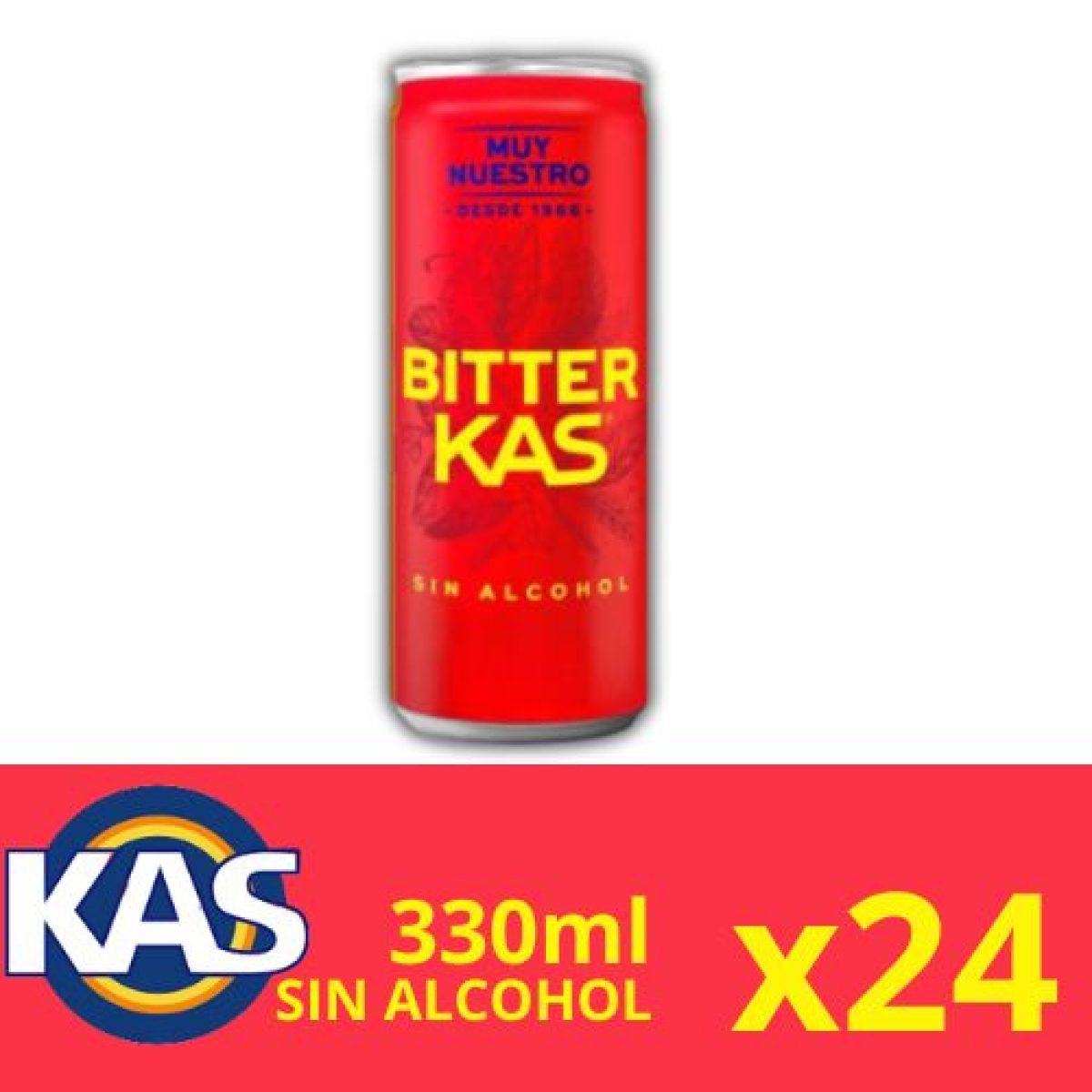 Latas de Refresco Bitter Kas sin Alcohol x24
