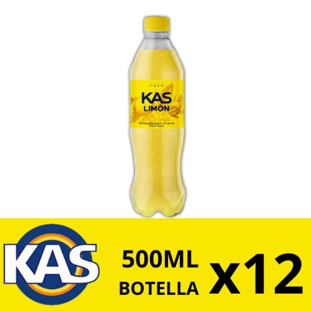 Botellas de Kas Sabor Limón con Gas x12