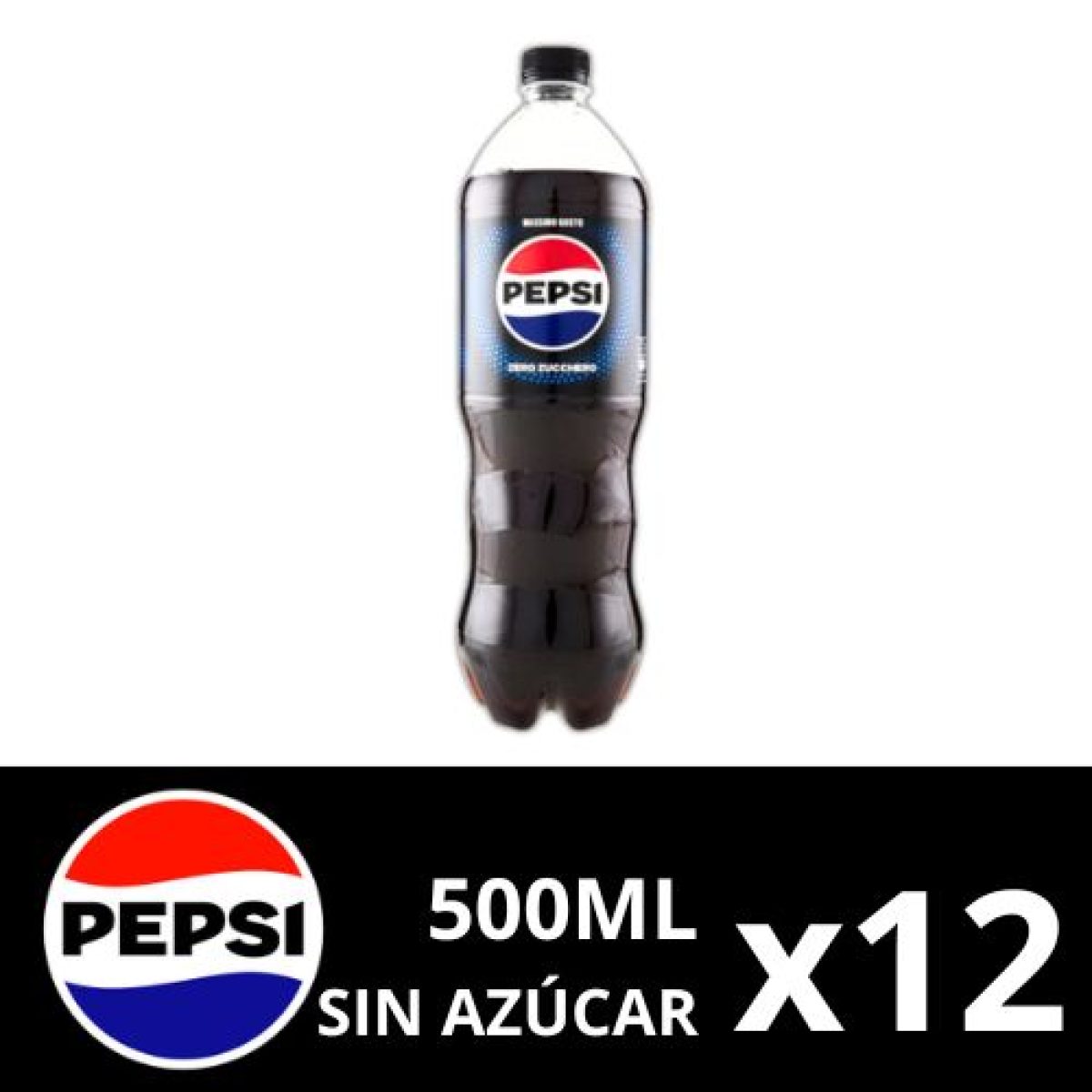 Botellas de Pepsi MAX Sin Azúcar con Gas x12