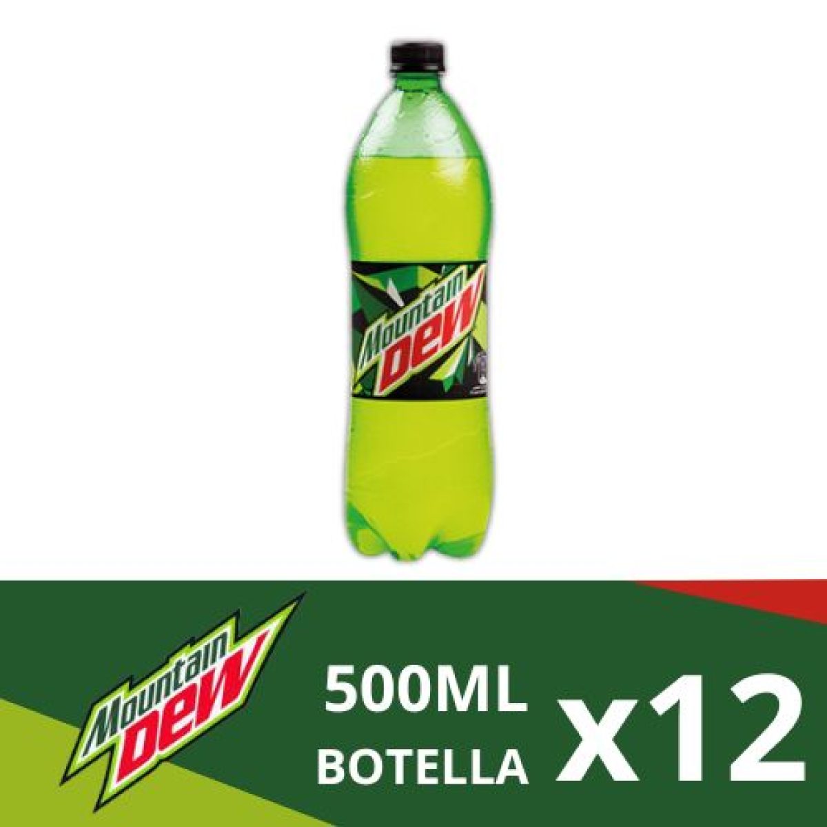 Botellas de Mountain Dew Sabor Cítrico Sin Azúcar con Gas x12