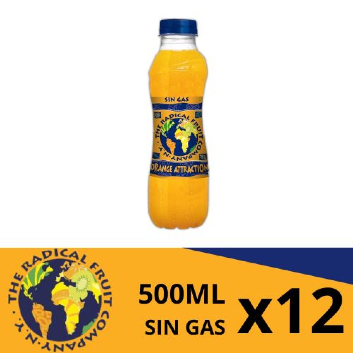 Botellas de Radical Fruit Orange Attraction Sabor Naranja x12