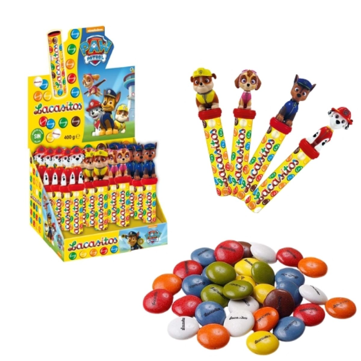 Grageas de Lacasitos de Chocolate Figuras Patrulla Canina x20