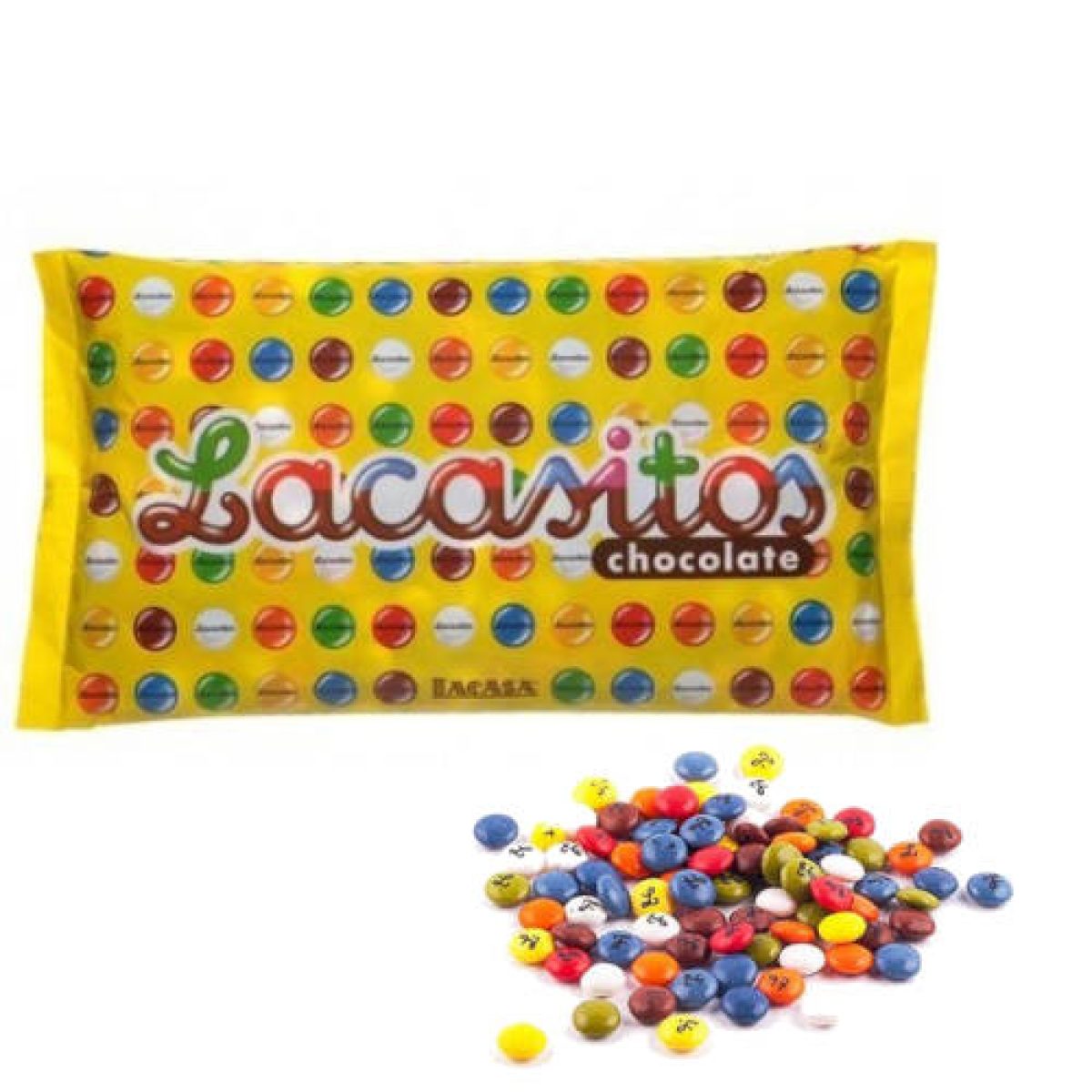 Bolsa de Lacasitos de Chocolate Recubiertos de Azúcar de Colores 1 Kg