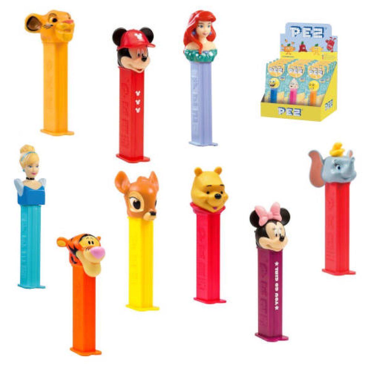 Dispensadores de Plástico de Caramelos PEZ Muñeco x12
