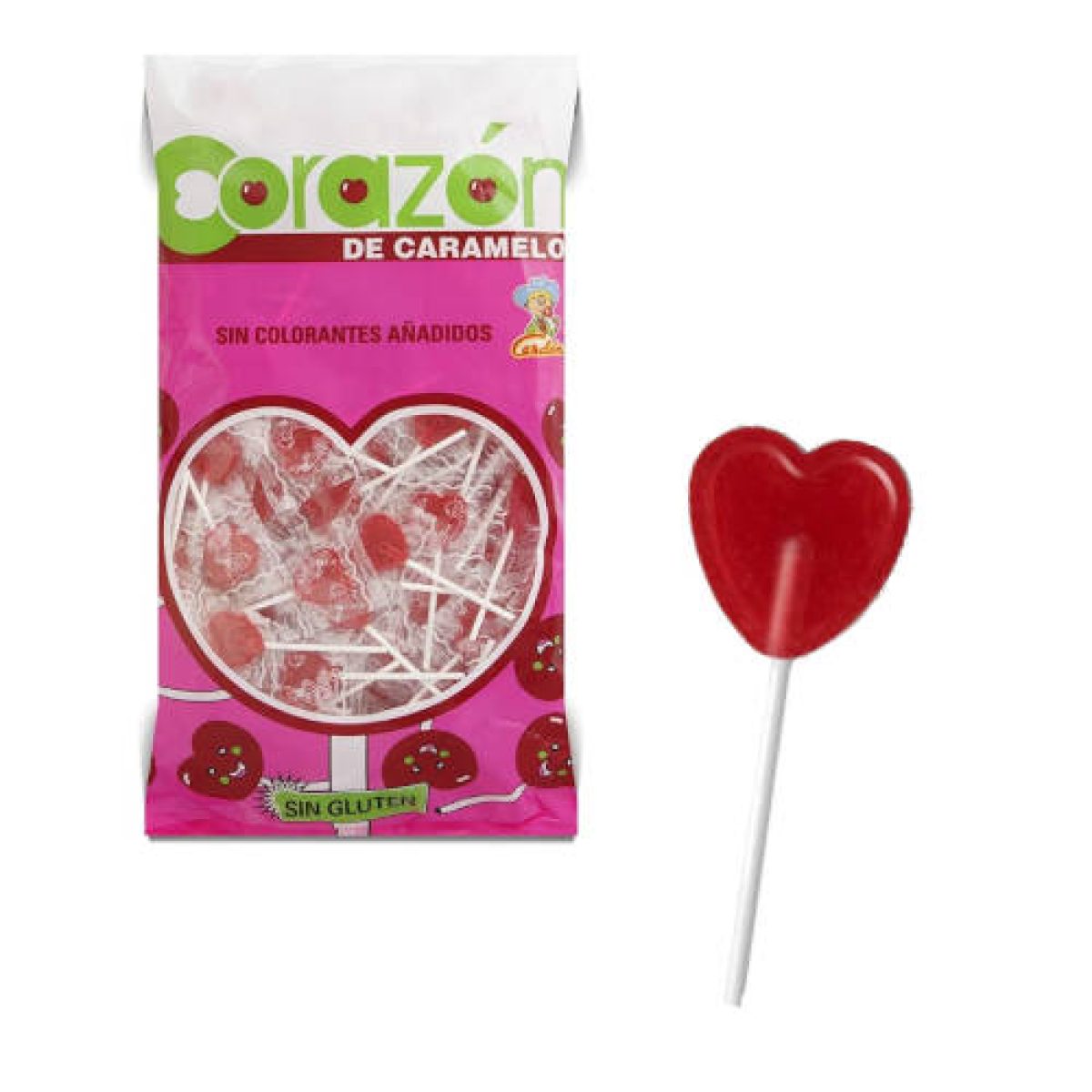 Piruletas en Forma de Corazón Pequeñas Cerdán x200