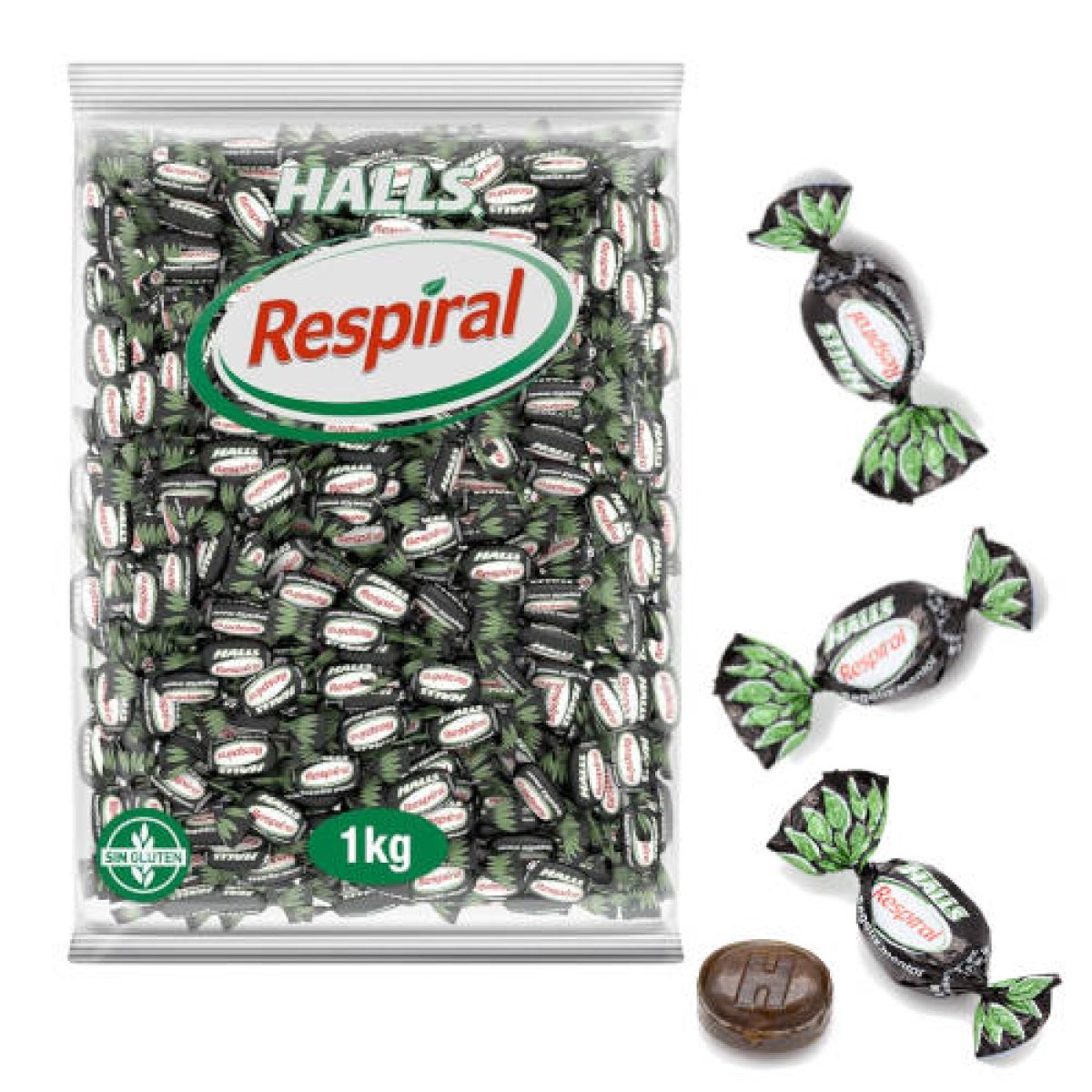 Bolsa de Caramelos Respiral Sabor Regaliz 1 kg