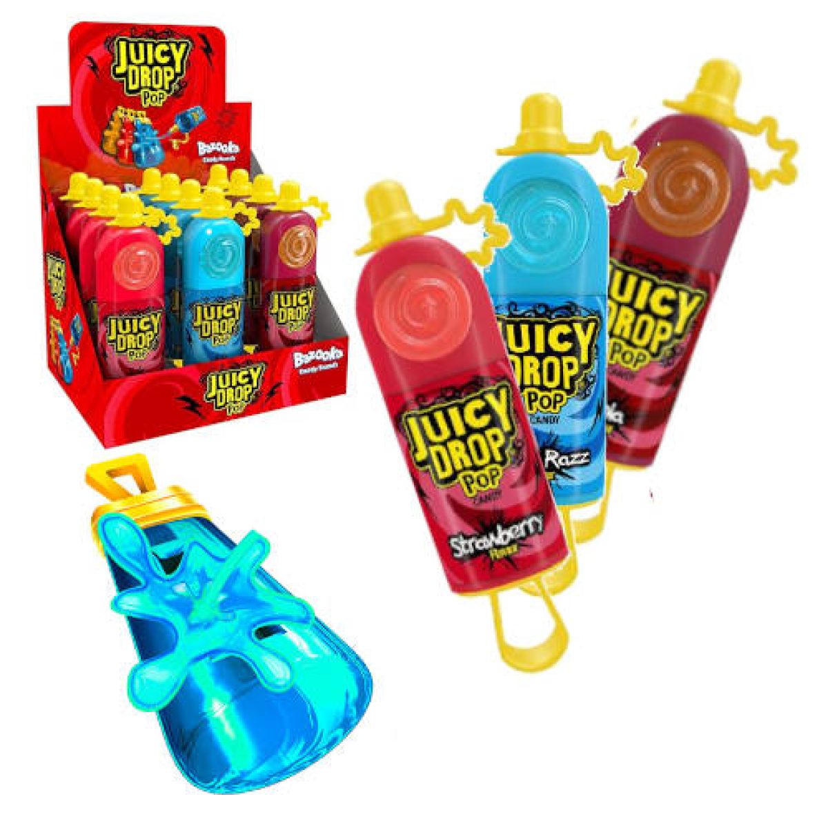 Juicy Drop Pop Bazooka Caramelos Duros x12