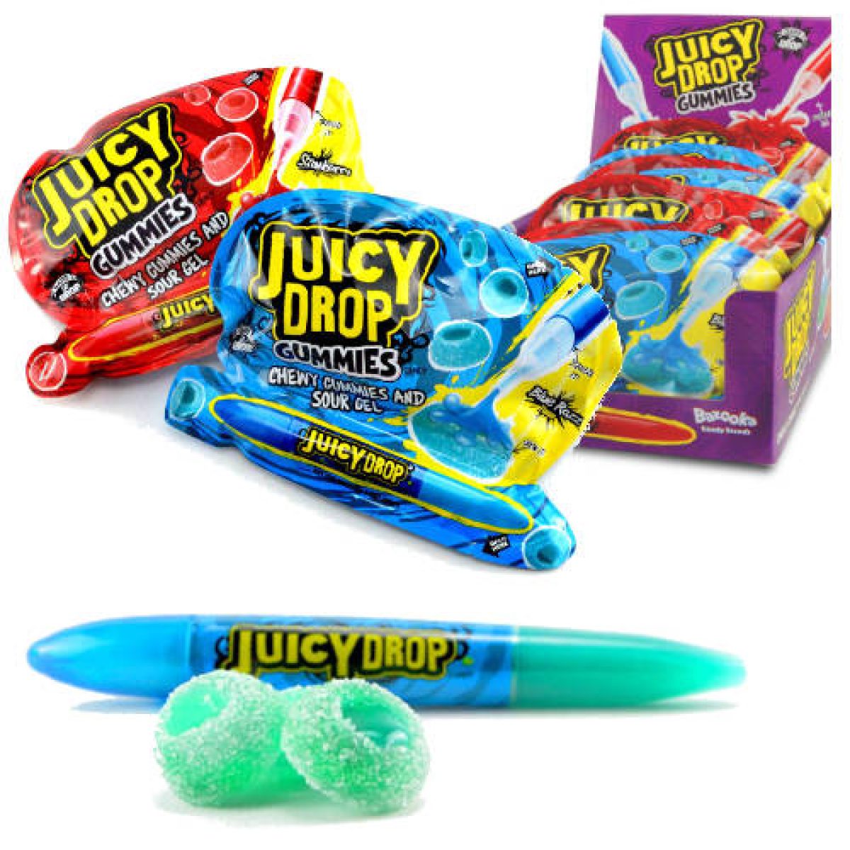 Golosinas Juicy Drop Pop Bazooka Sabores Variados x12