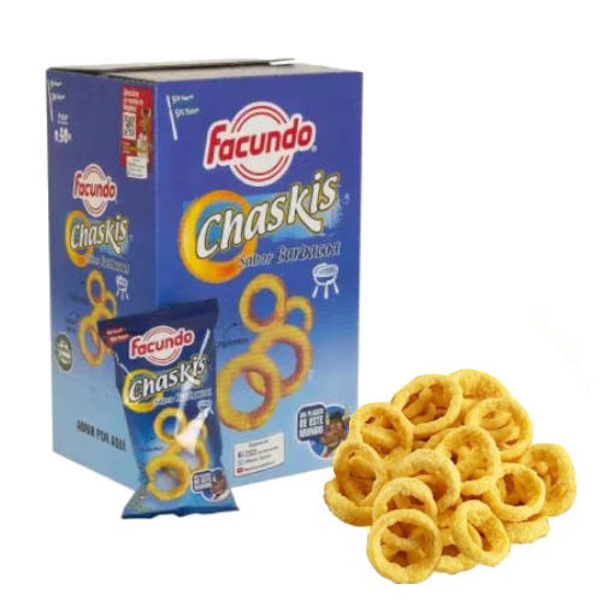 Aros de Maíz Fritos Chaskis Sabor Barbacoa Facundo x24