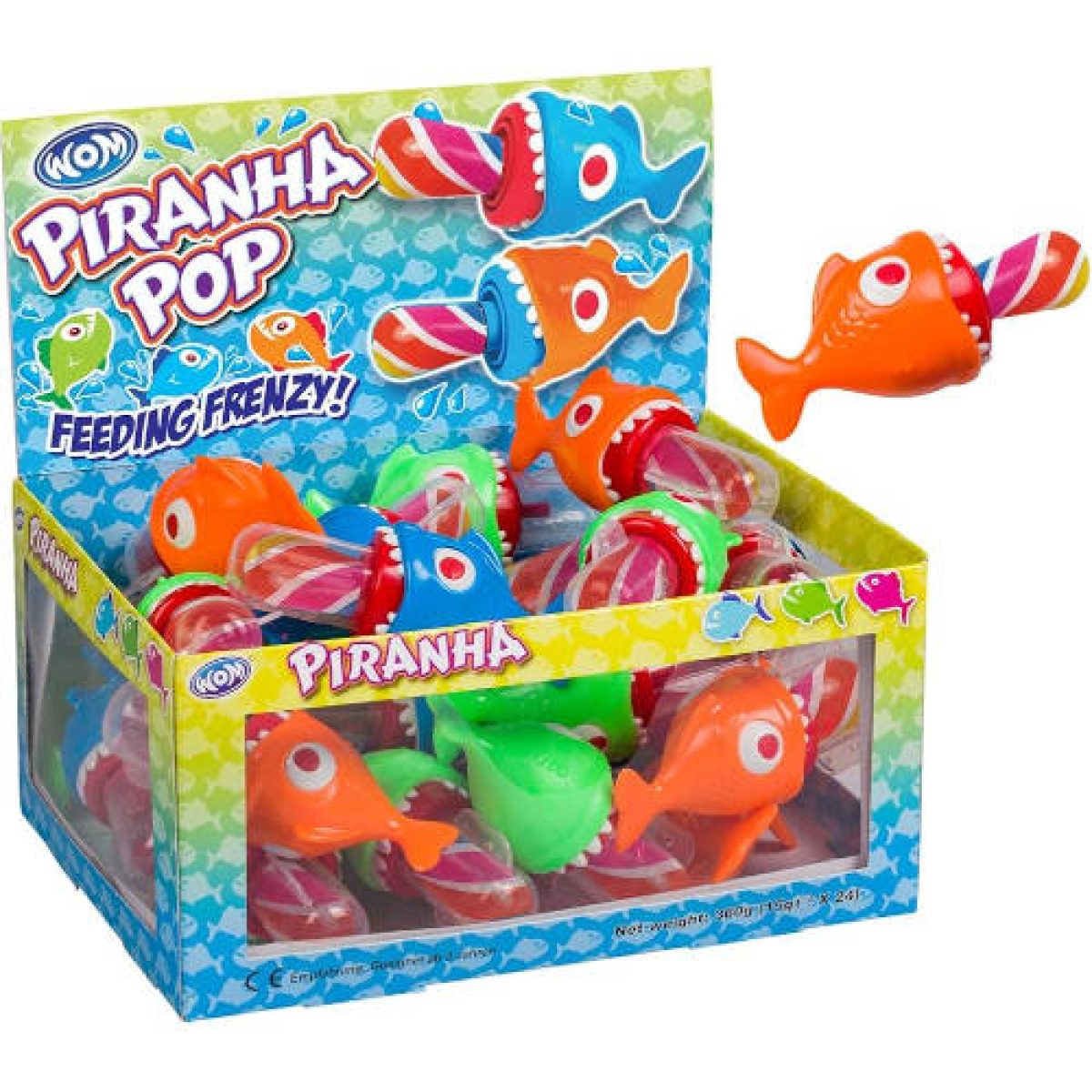 Chupete de Caramelo Piraña WOM x24
