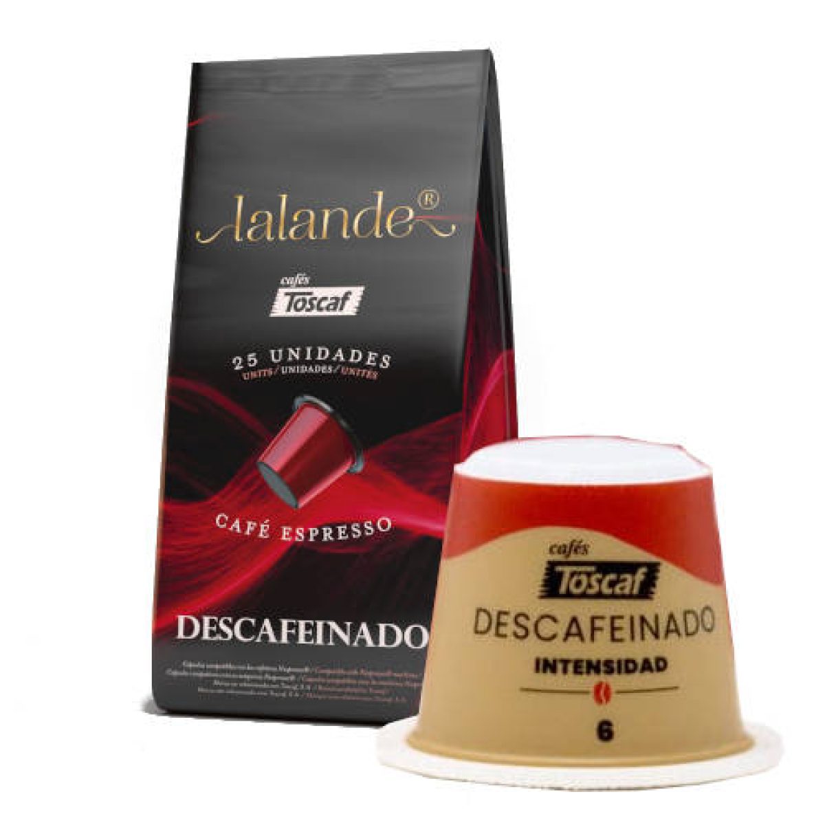 Café Toscaf en Cápsulas Espresso Descafeinado x25