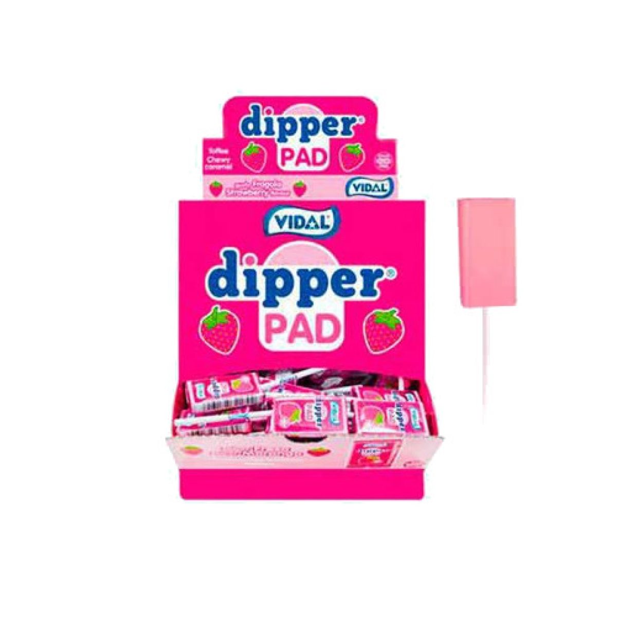 Piruleta Dipper Pad Fresa Golosinas Vidal x100