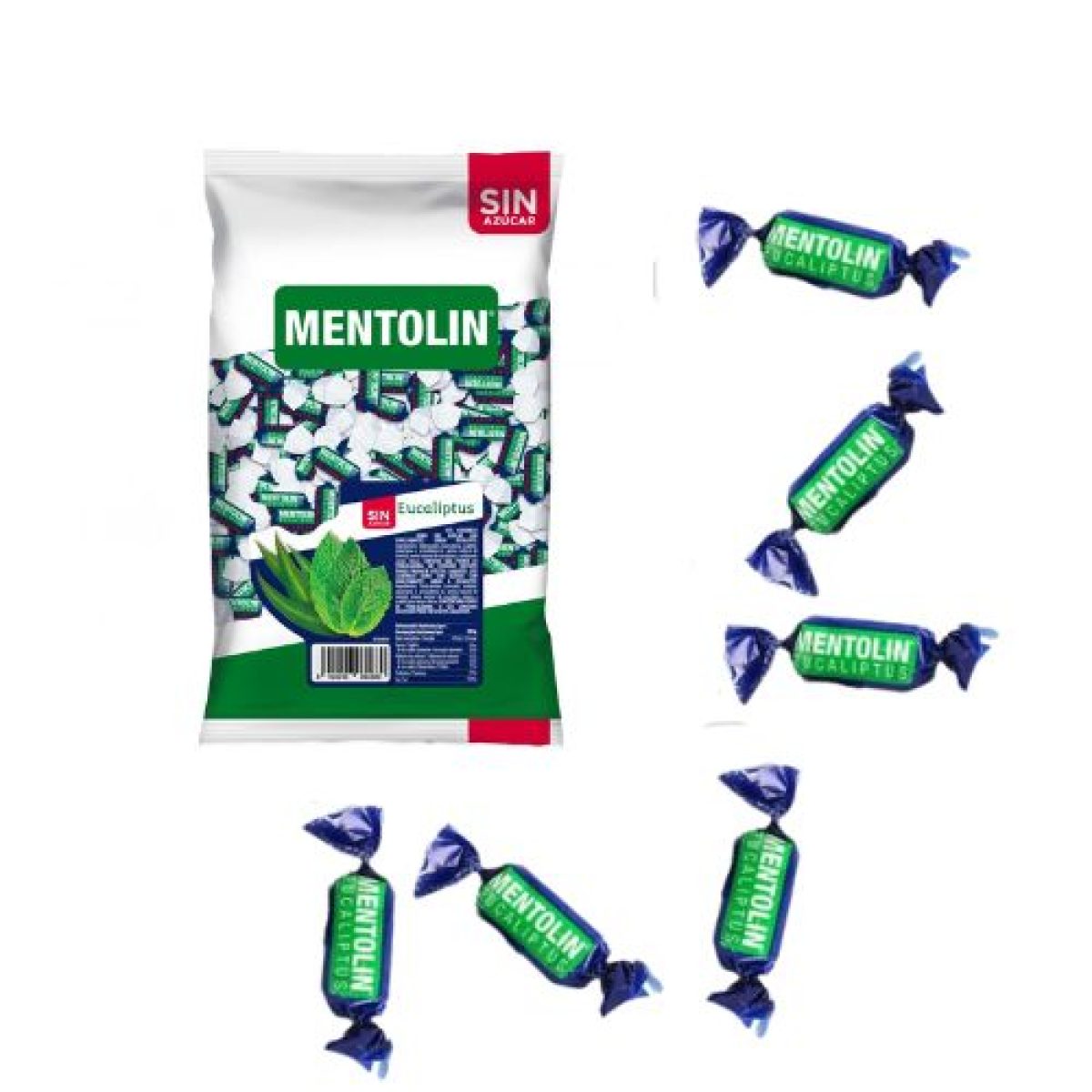 Caramelos Sin Azúcar Sabor Eucalipto Mentolin 800 gr