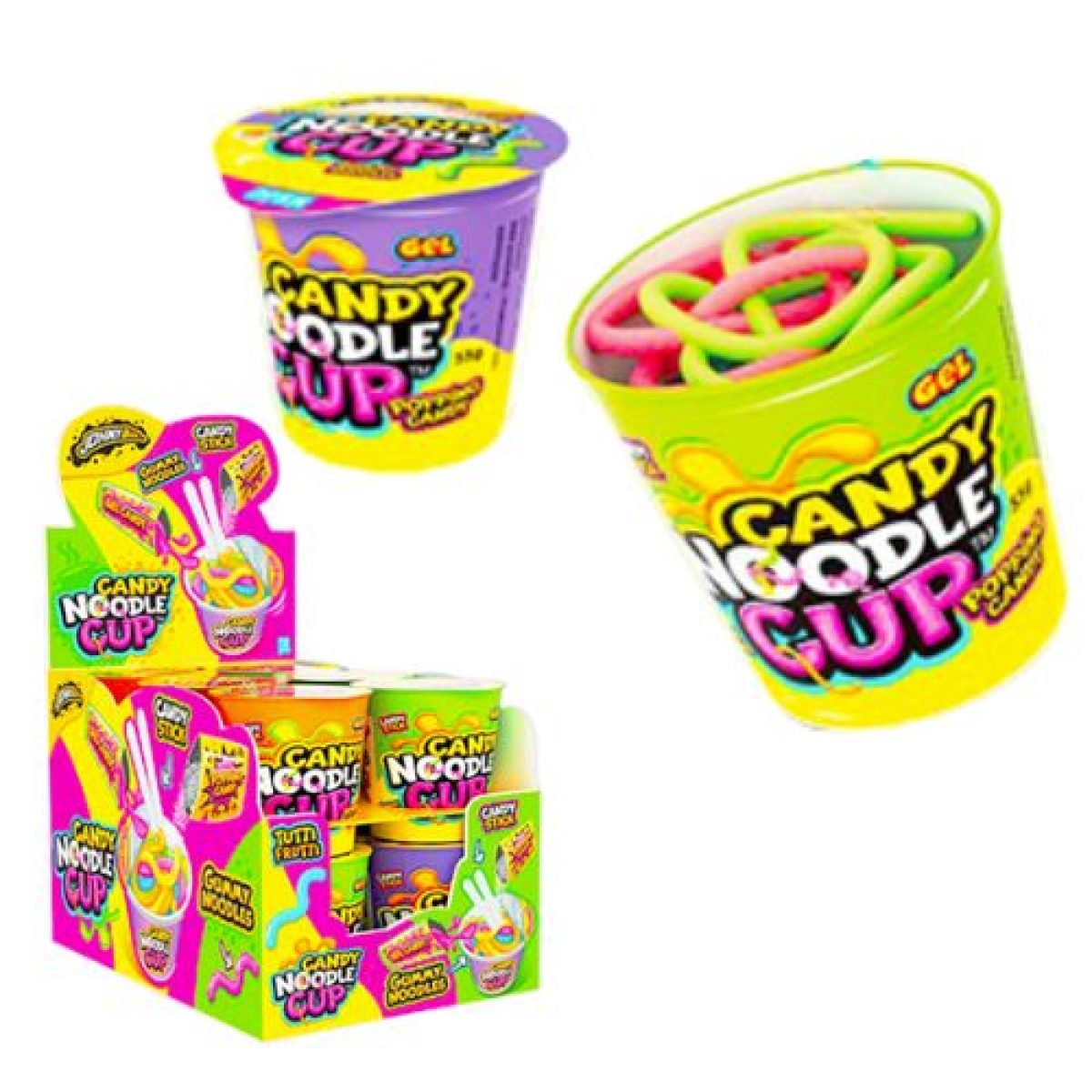 Fideos de Golosinas Noodles Candy Cup Johny Bee