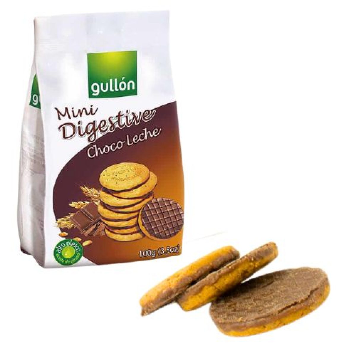 Mini Galletas Digestive Choco Leche Gullón x12