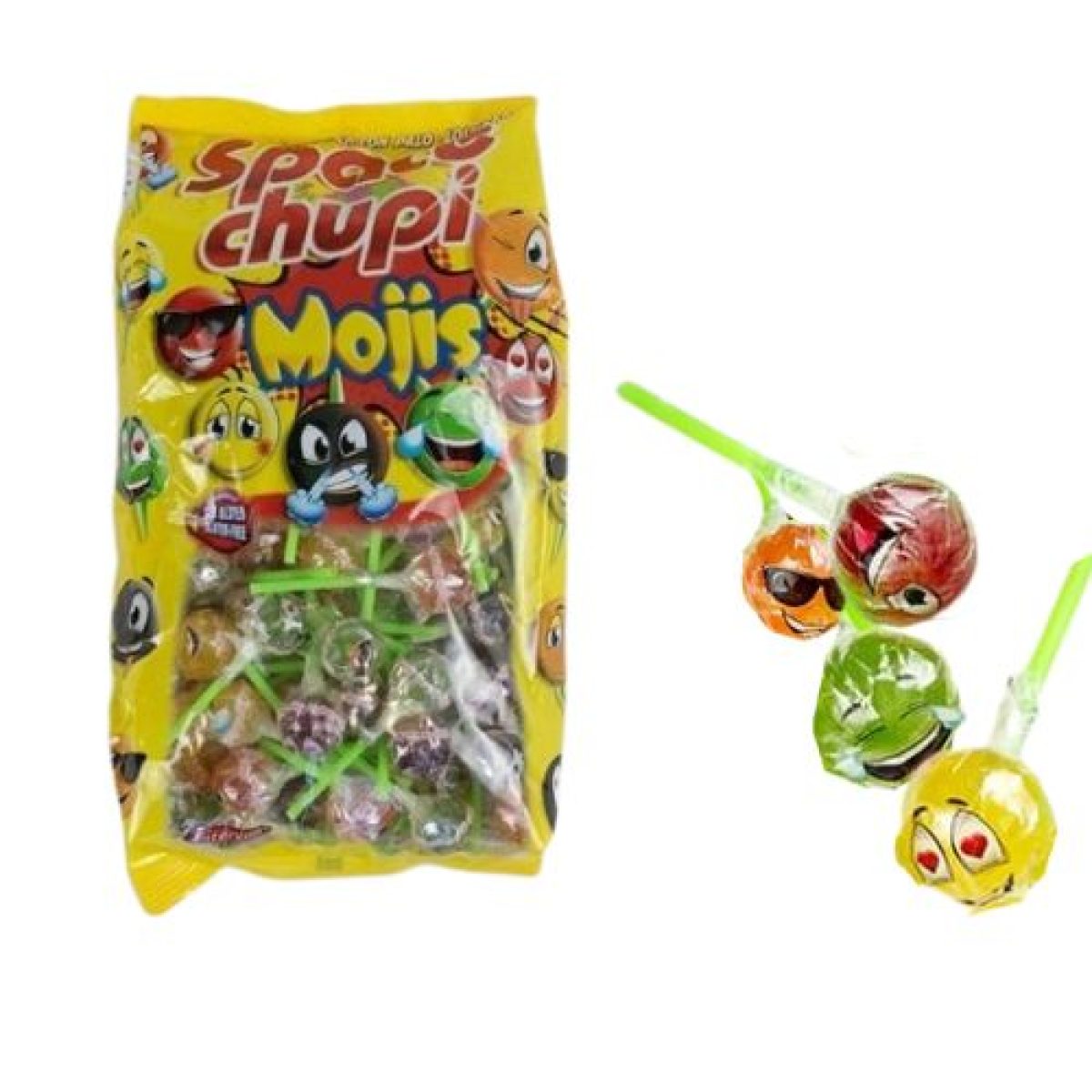 Space Chupi Mojis Caramelos con Palo Lollipop x100