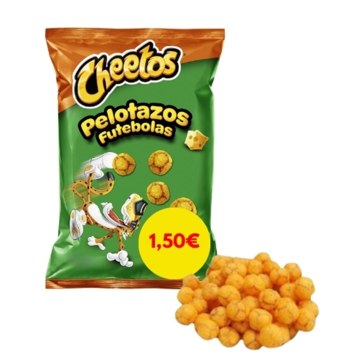 Bolas de Cheetos Pelotazos Fritos Sabor Queso Pepsico 105gr (18ud)