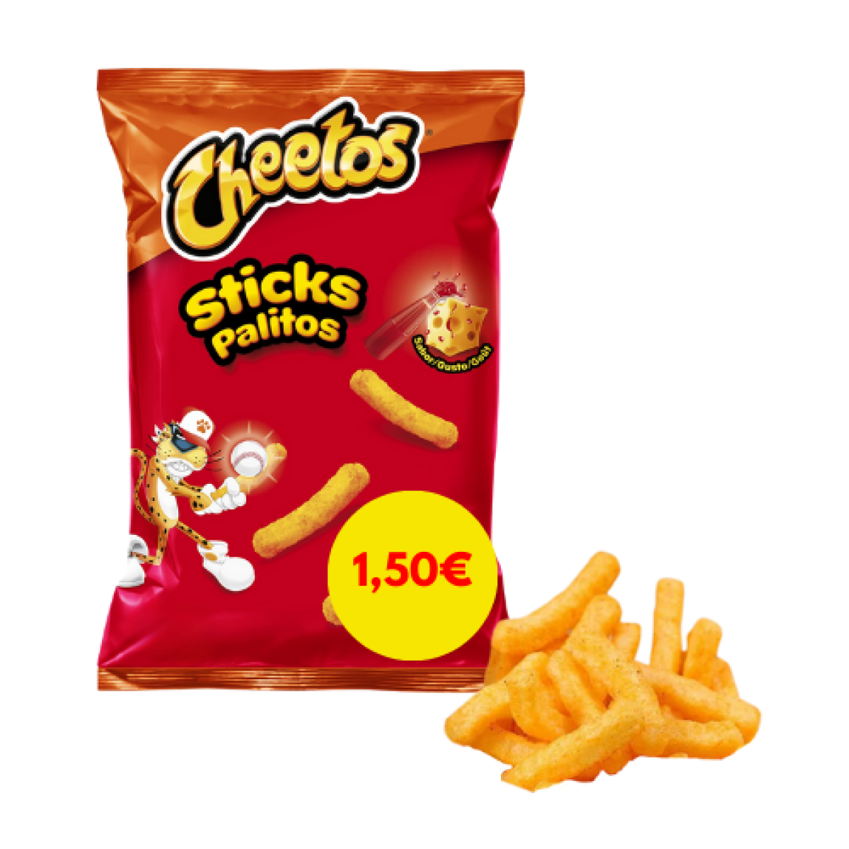 Aperitivos Fritos Cheetos Stick Sabor Ketchup 67gr (20ud)