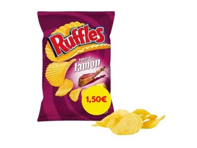 Patatas Fritas Ruffles Sabor Jamón Onduladas Pepsico x12