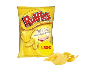 Ruffles York Sabor Queso Patatas Fritas Onduladas x12