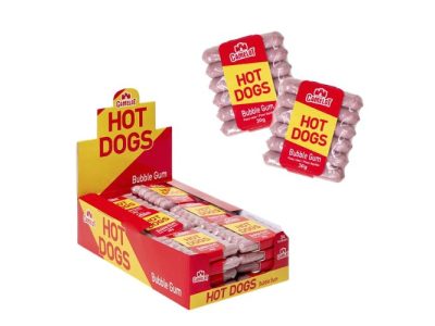 Chicles Forma de Hot Dog Bubble Gum Camelot x24